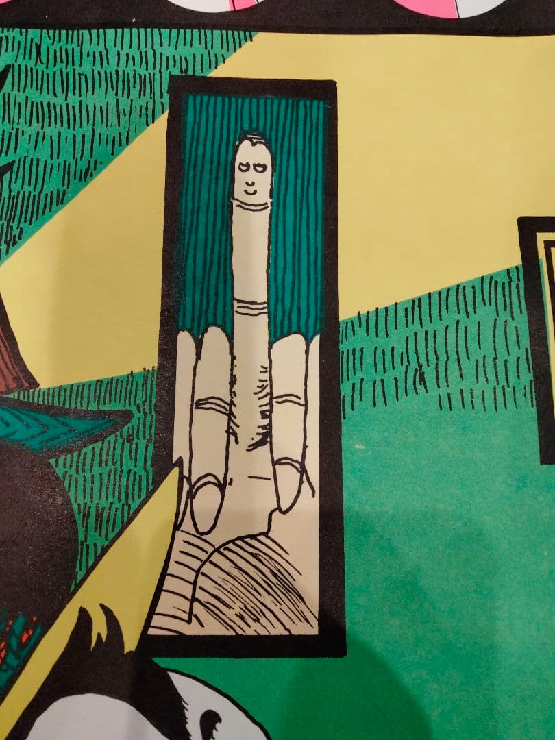 大判　ディズニー　ポスター ブラックライト メモリアルオージー ビンテージ 麻パ