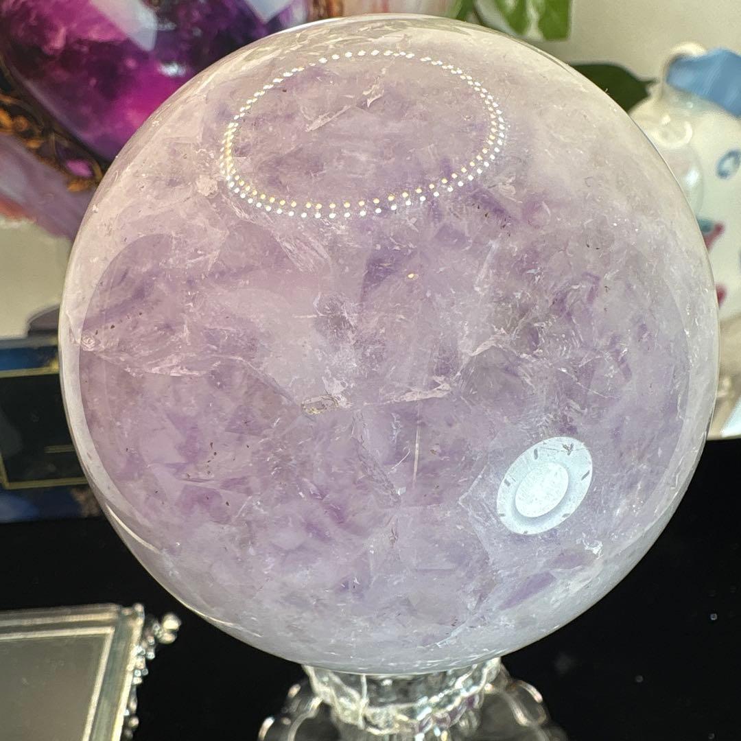 高品質 BIGサイズ♡アメジスト♡アゲート共生スフィアNo.2581