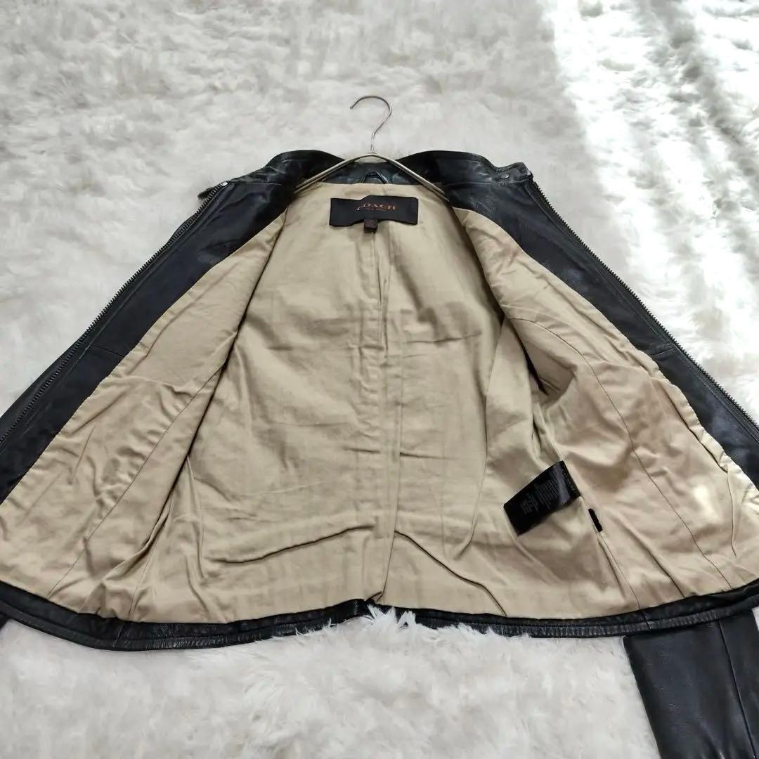 専用☆美品 希少サイズ COACH シープスキン シングルライダース XS