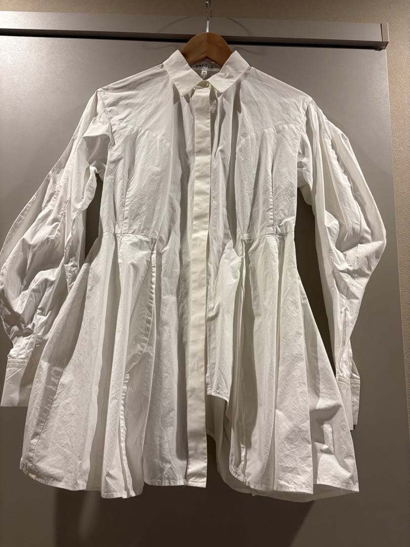 エンフォルド　ホワイト バルーンスリーブ シャツ