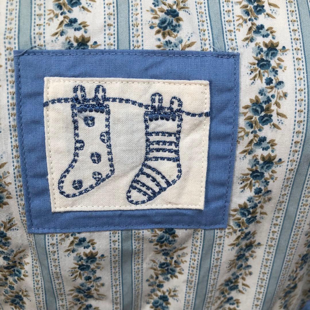 花柄 フリル エプロンドレス ヴィンテージ 日本製