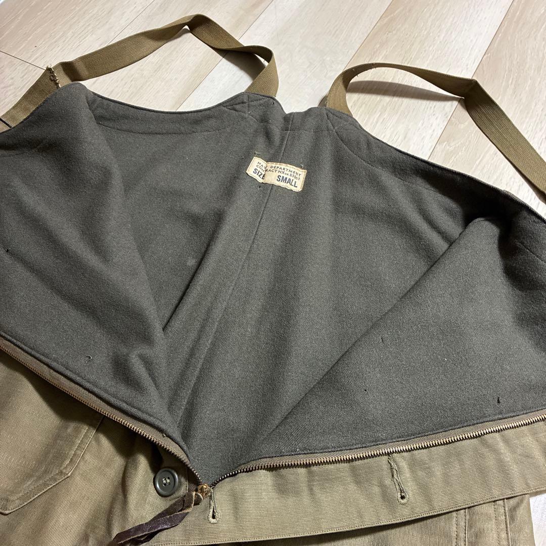 40's usnavy n1 デッキパンツ　ビンテージ　オーバーオール　usn