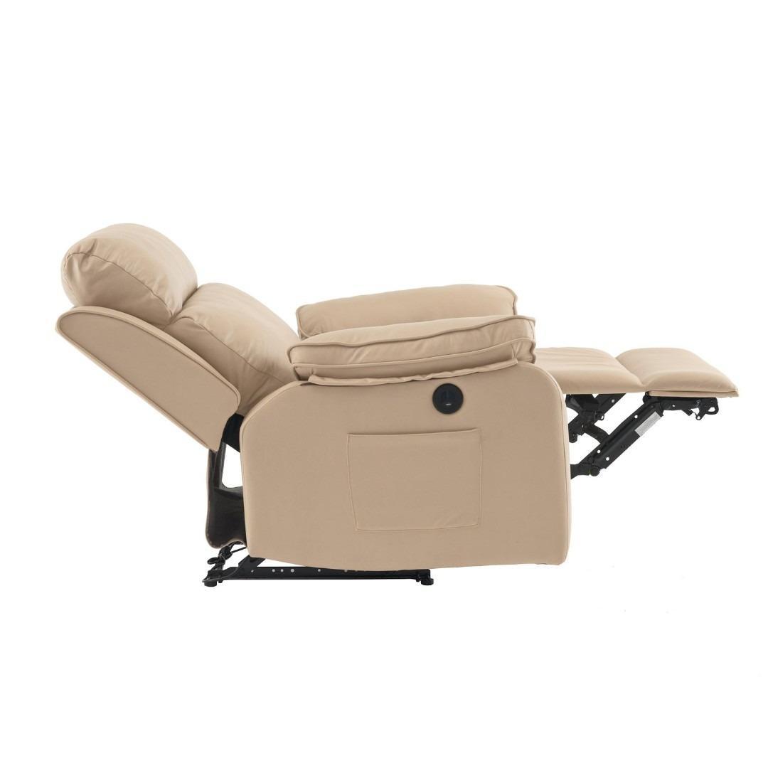 電動リクライニングソファ 1人掛け オットマン一体型 一人暮らし USBポート