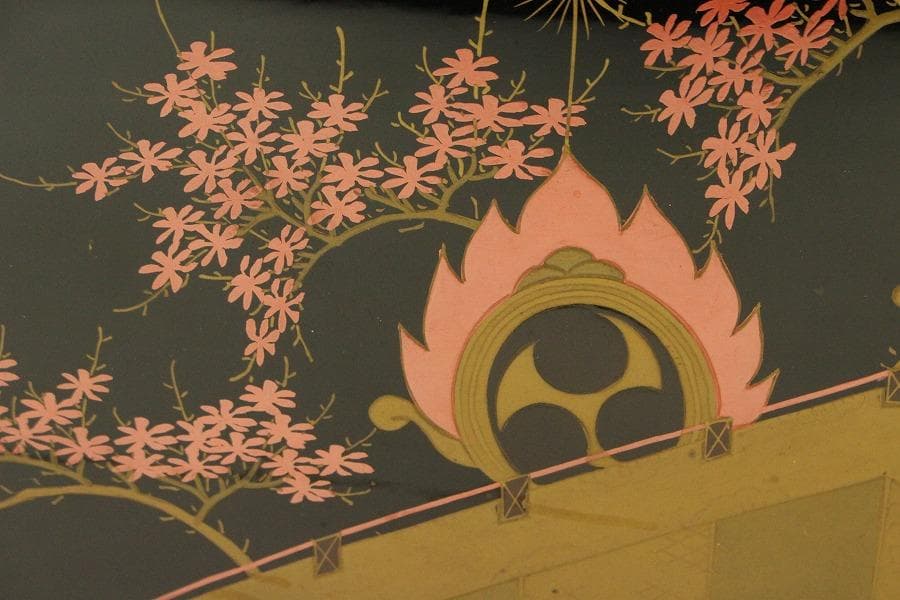 花鳥蒔絵 四方盆 廣蓋(ZE655)