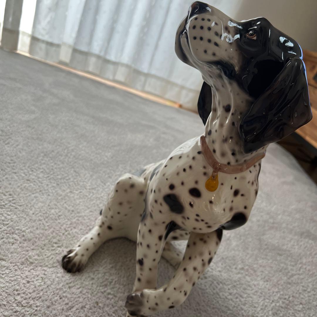 イタリア製✨ダルメシアン　置物 犬 陶器 インテリア オブジェ