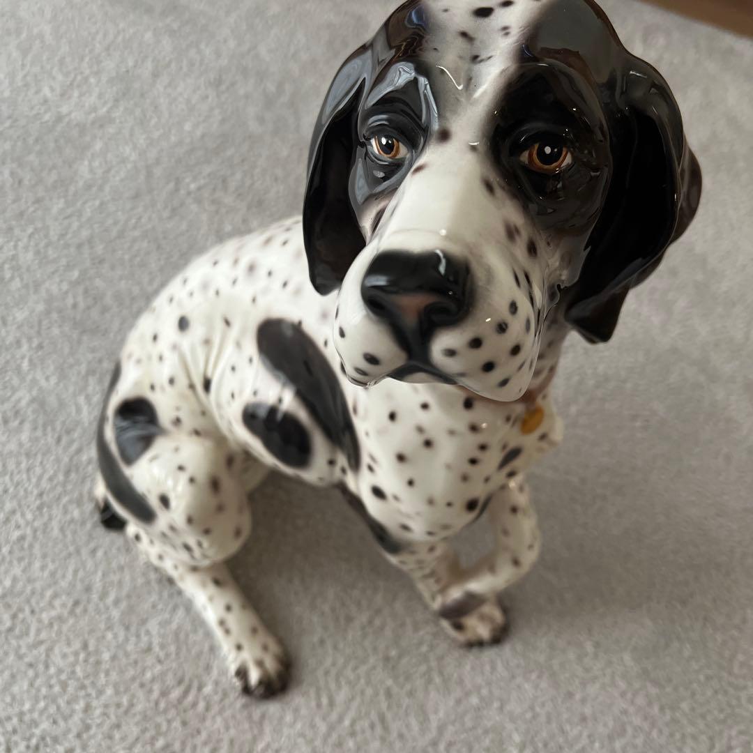 イタリア製✨ダルメシアン　置物 犬 陶器 インテリア オブジェ