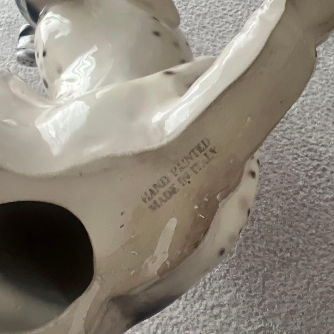 イタリア製✨ダルメシアン　置物 犬 陶器 インテリア オブジェ