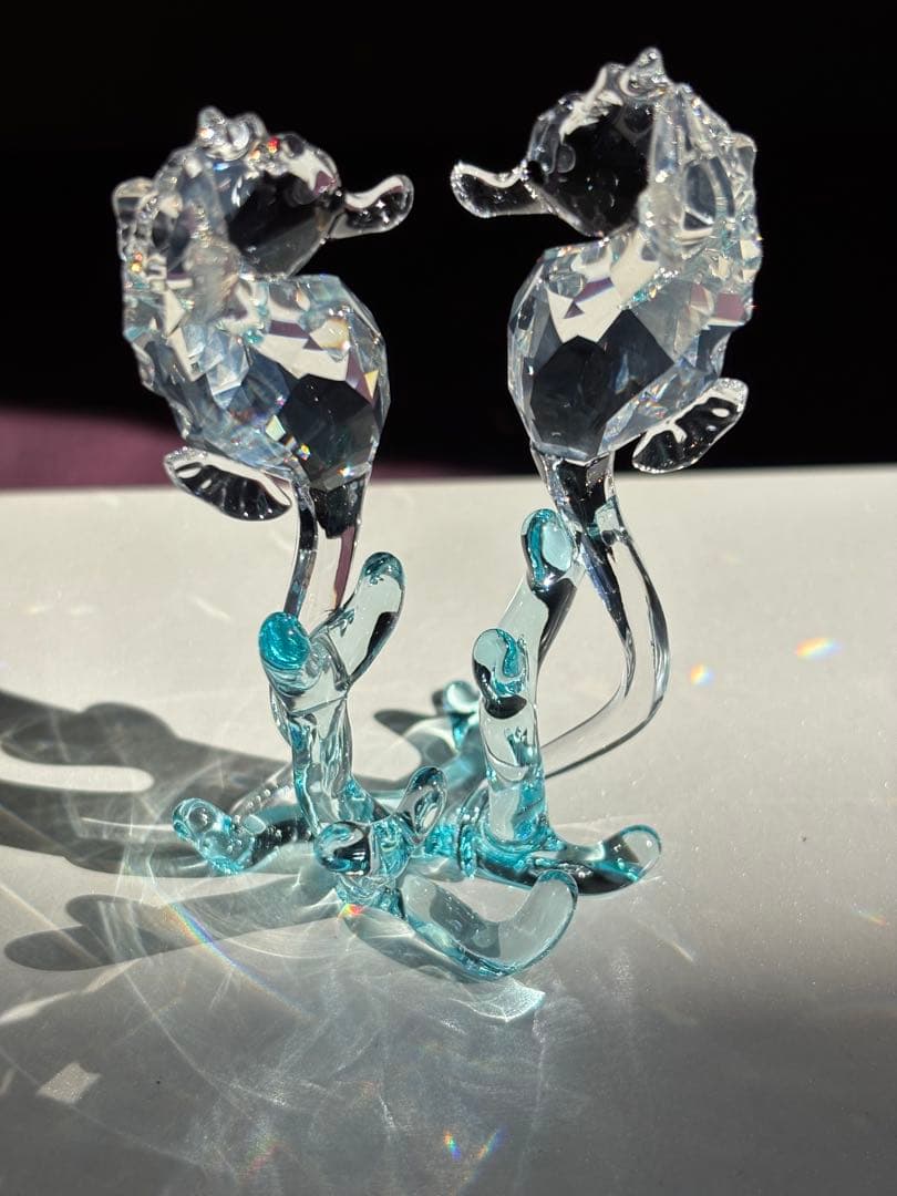 未使用品☆スワロフスキー社製　クリスタルガラスの置物　タツノオトシゴ