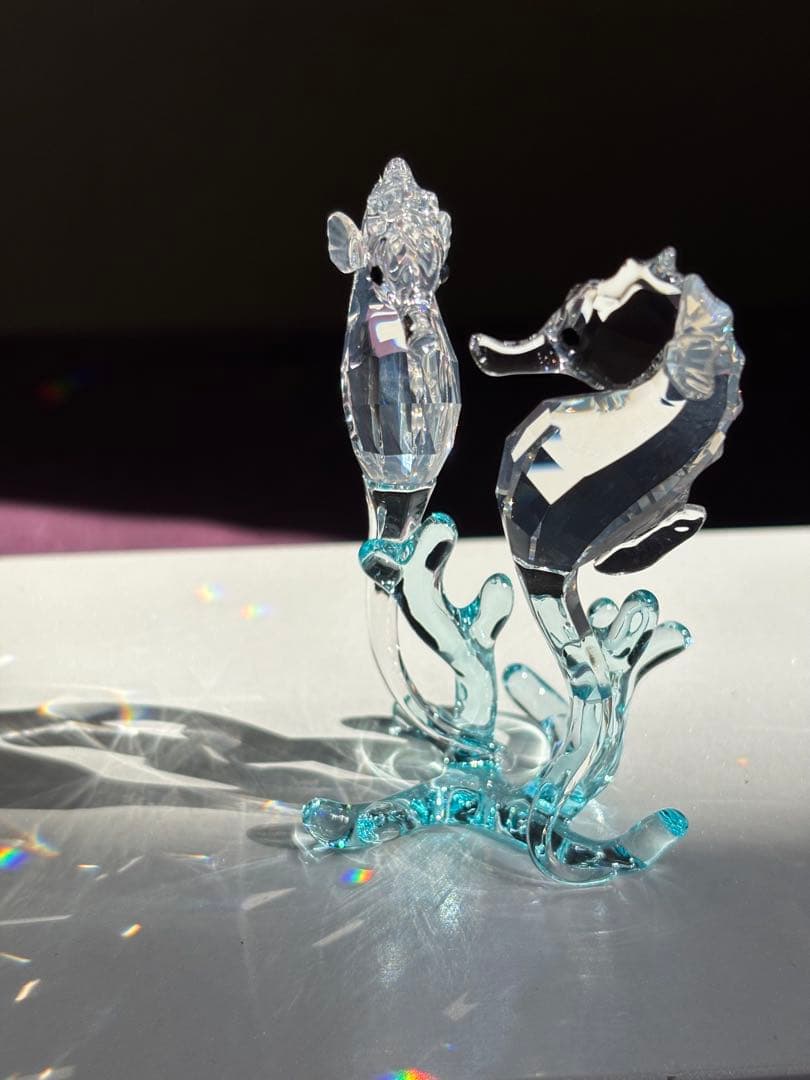 未使用品☆スワロフスキー社製　クリスタルガラスの置物　タツノオトシゴ