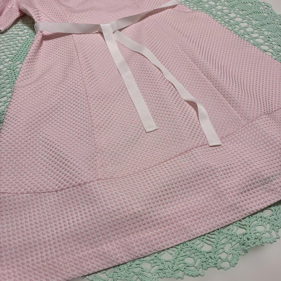 スーパービューティー☆44☆新品タグ付きお花レースとコサージュの可愛いワンピース