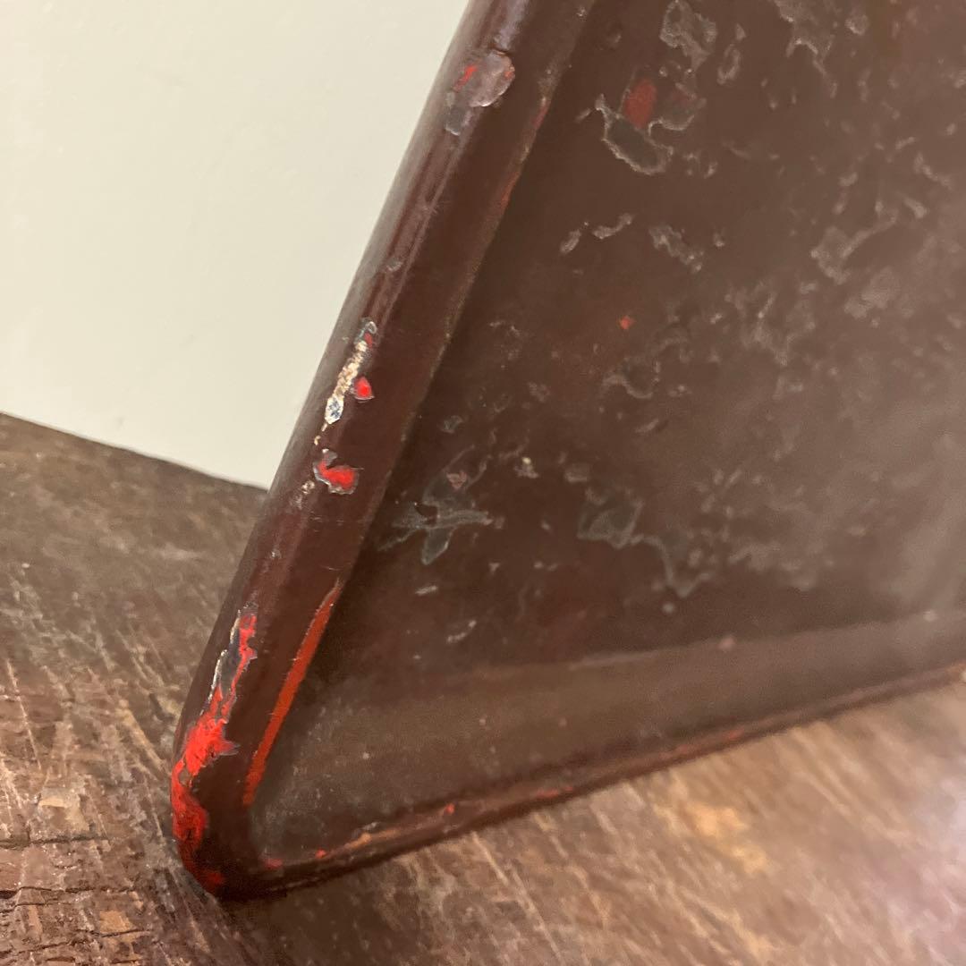 古民芸　盆　朱塗　〜明治時代頃　根来　矢部盆　讃岐盆　根来盆　骨董品.酒器盆.