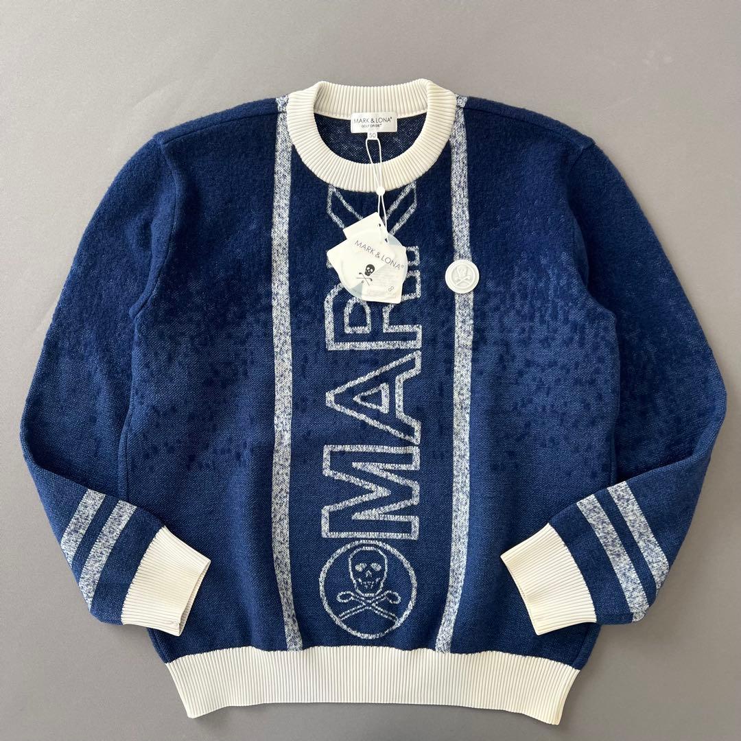 【新品】MARK&LONA マークアンドロナ　メンズ　セーター　ニット　デカロゴ