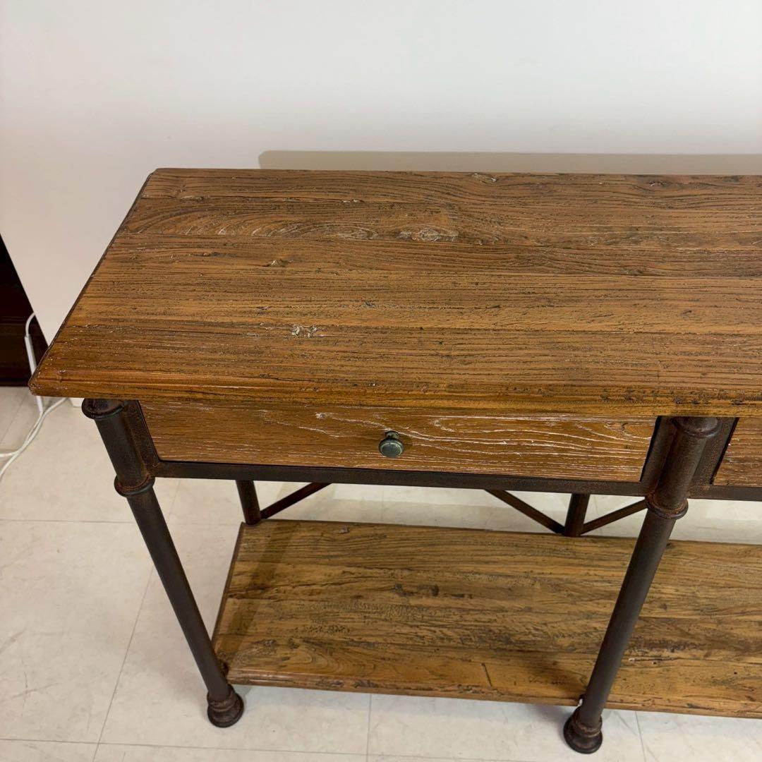 古材　コンソールテーブル　カントリースタイル　アンティーク調