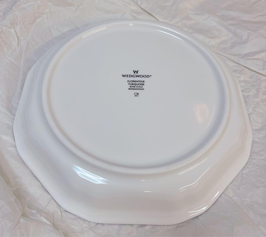 ウェッジウッド フロレンティーン　ターコイズオクタゴナルディッシュ3枚