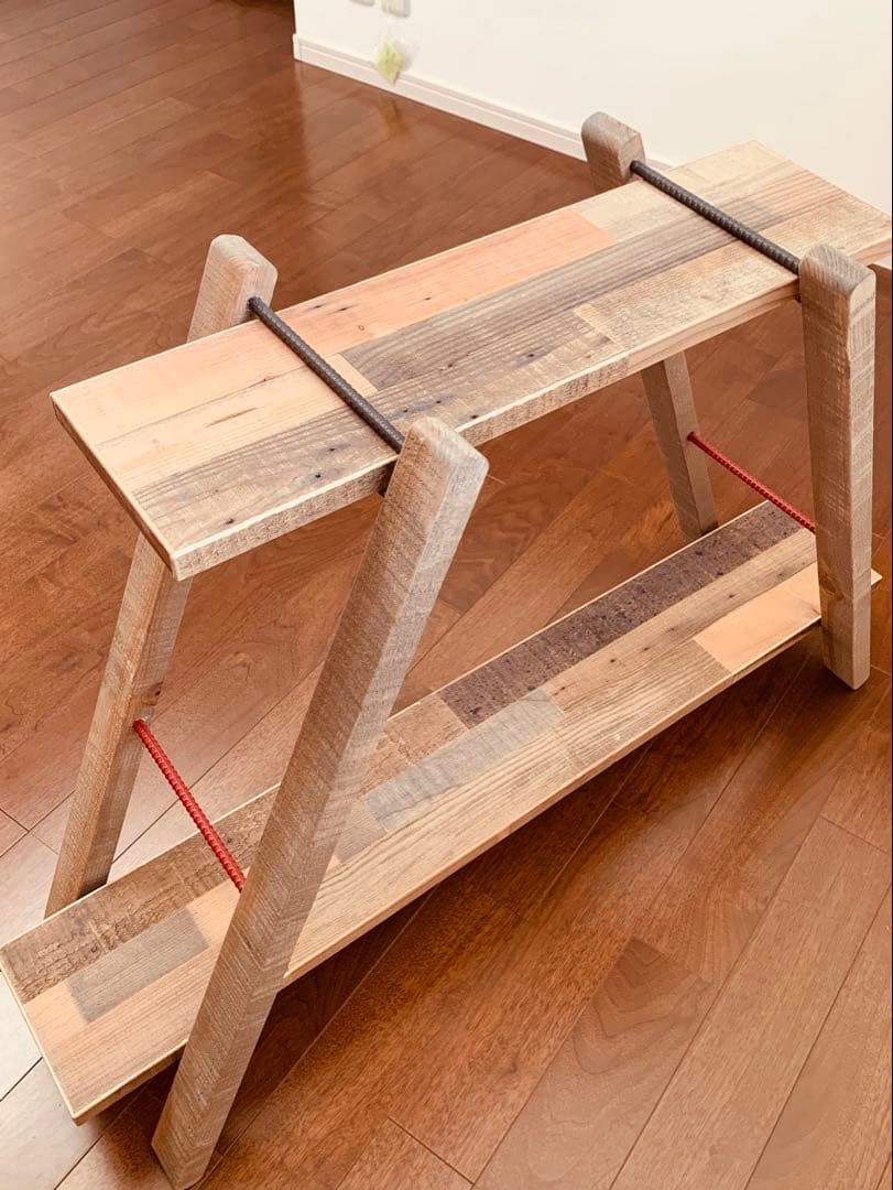 インテリア家具　シェルフ　ディスプレイ　アンティーク ウッド　古木 キャンプ