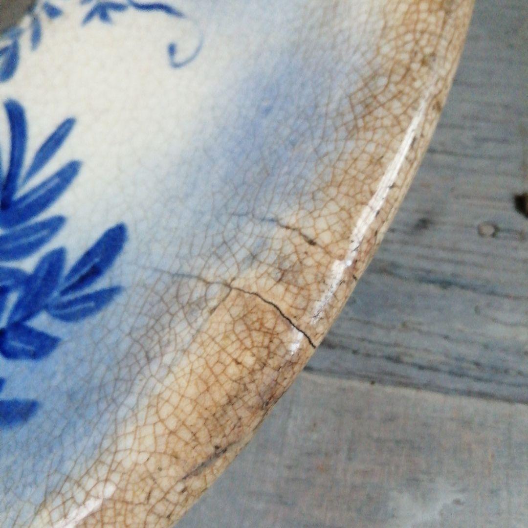 御深井焼　御深井釉絵付大皿　53cm　江戸後期