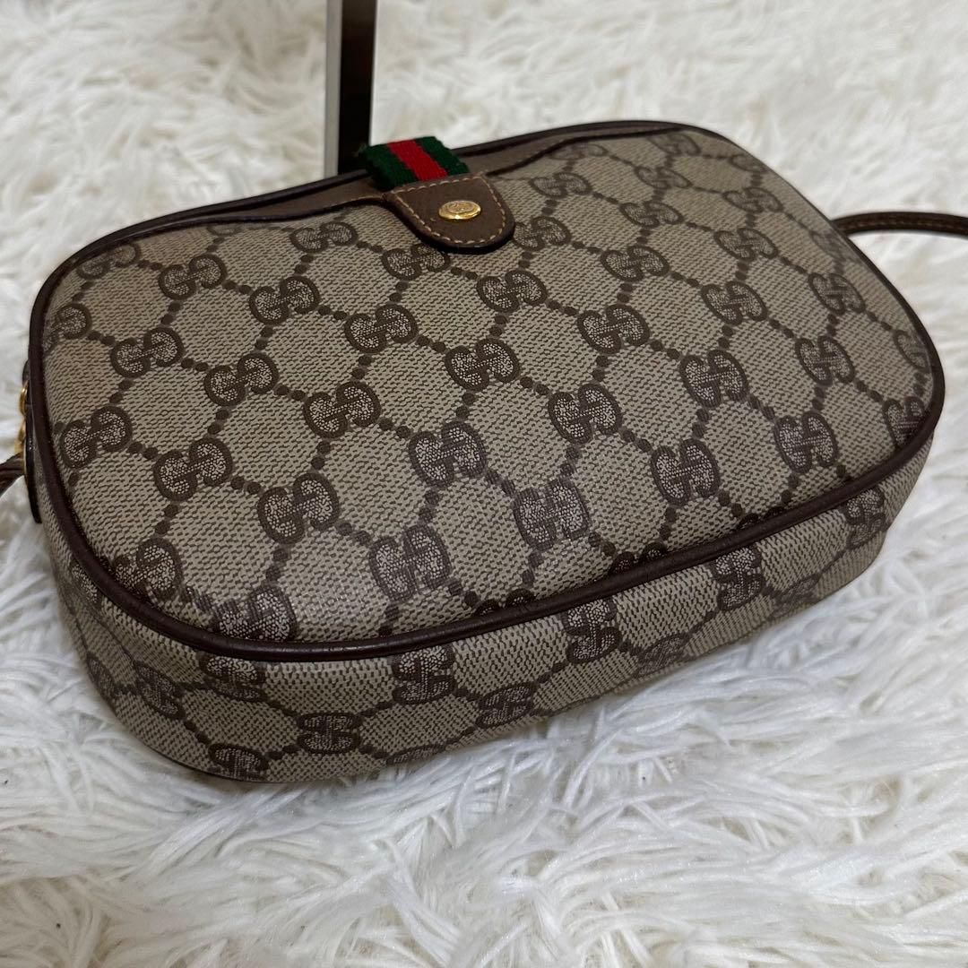 値下げ 袋付き グッチ GG 金具 レザー ショルダーバッグ シェリーライン