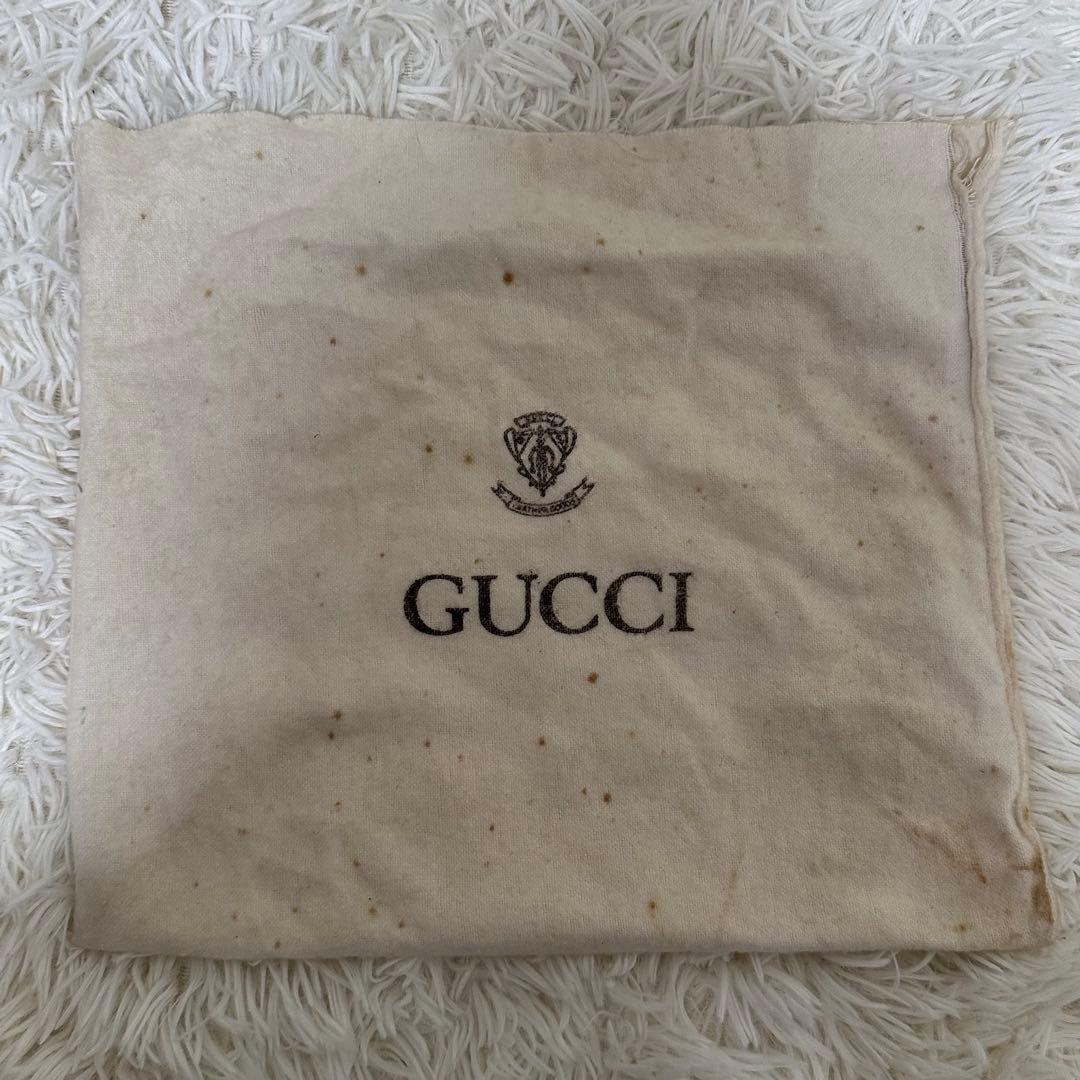 値下げ 袋付き グッチ GG 金具 レザー ショルダーバッグ シェリーライン