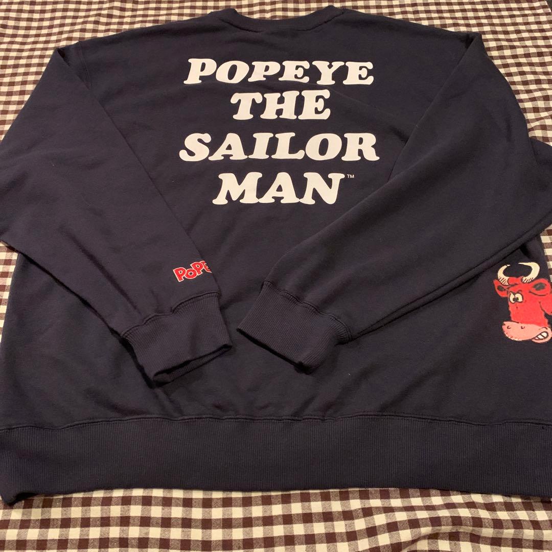 新品未使用　サイズL ユニセックスポパイ　スウェット　ネイビー