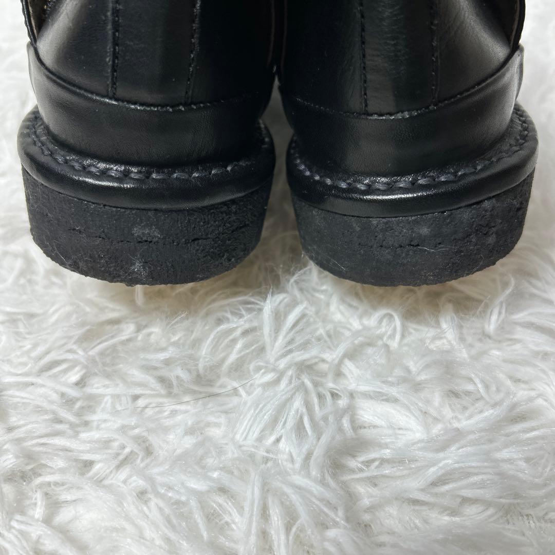 【未使用品】SAYA 撥水加工レザーショートブーツ ダブルジップ 24cm