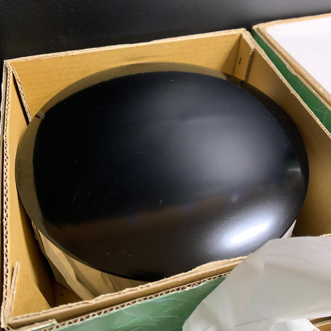 未使用　黒刷毛目松葉　懐石揃10客(懐石膳/椀/盃/杓子/盆/他)