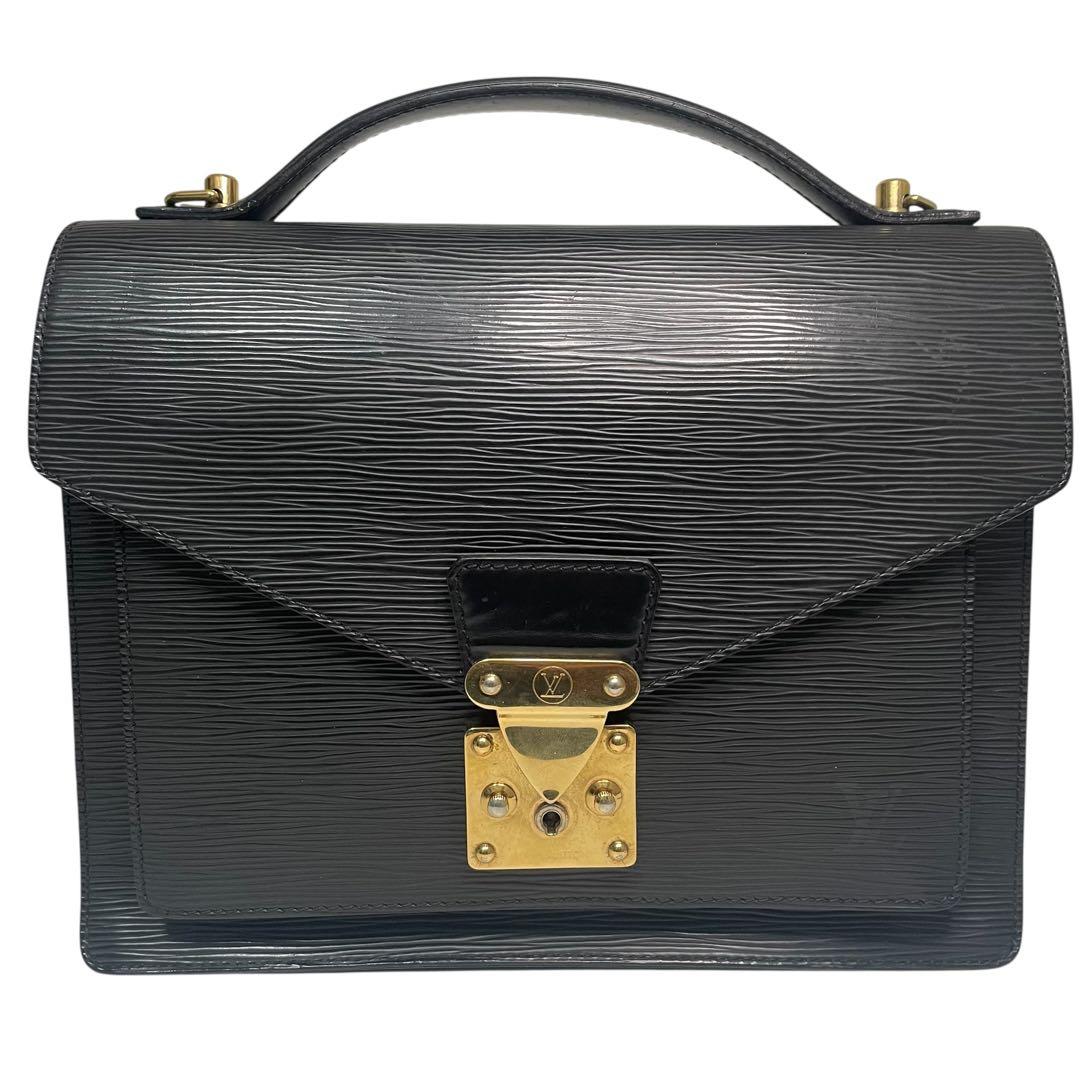 ルイヴィトン エピ モンソー28 ノワール ハンドバッグ