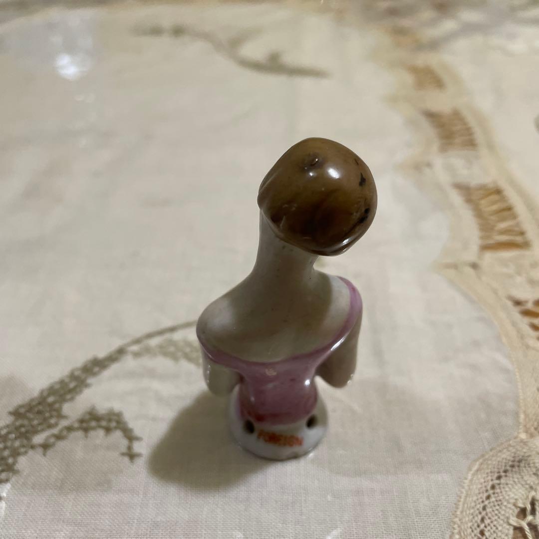 584ハーフドール3体陶器の女性像 イギリス買い付けピンクッション