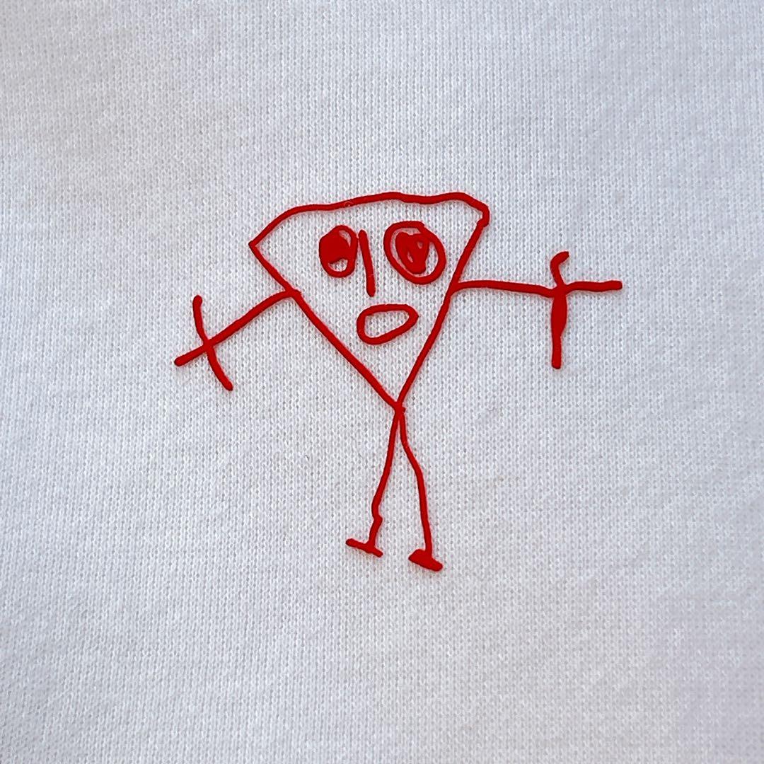 プランシー ビアンカ 刺繍 パッチ クルーネック スウェット トレーナー 白