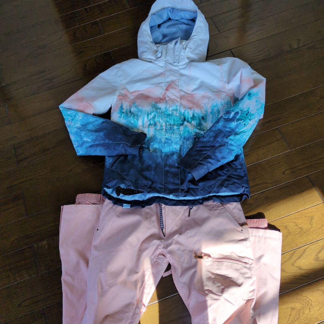ROXY　スノボウェア　上下セット　グラデーション　パステルピンク　М　S