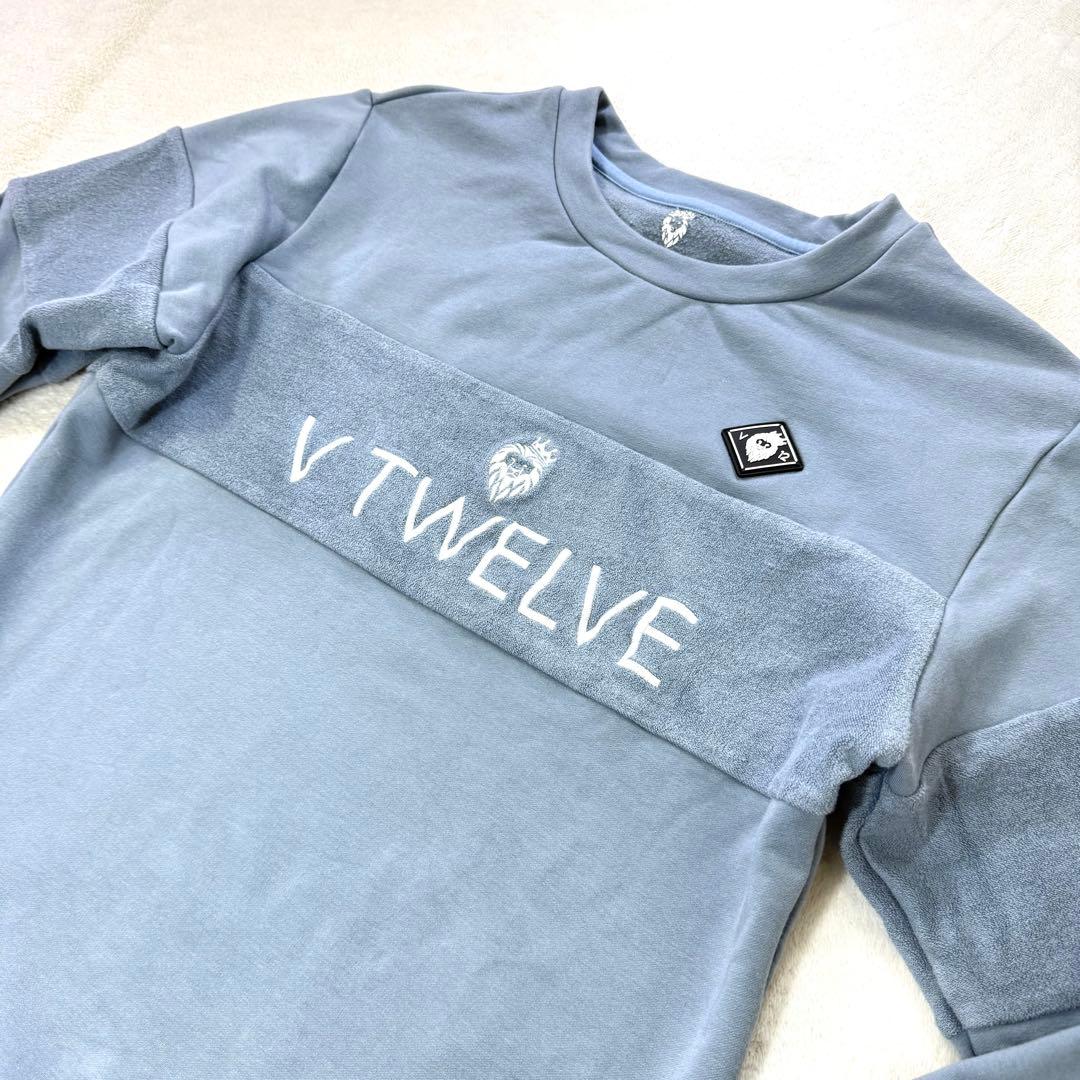 V12 刺繍ロゴ 高機能 裏起毛 ストレッチ長袖スウェット L レディース