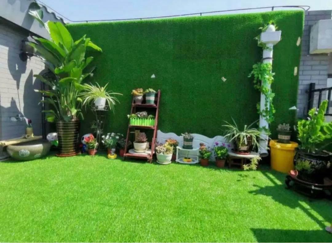 人工芝 2m×10m ロール 庭 芝丈35mm芝生 密度2倍 高耐久 固定ピン付