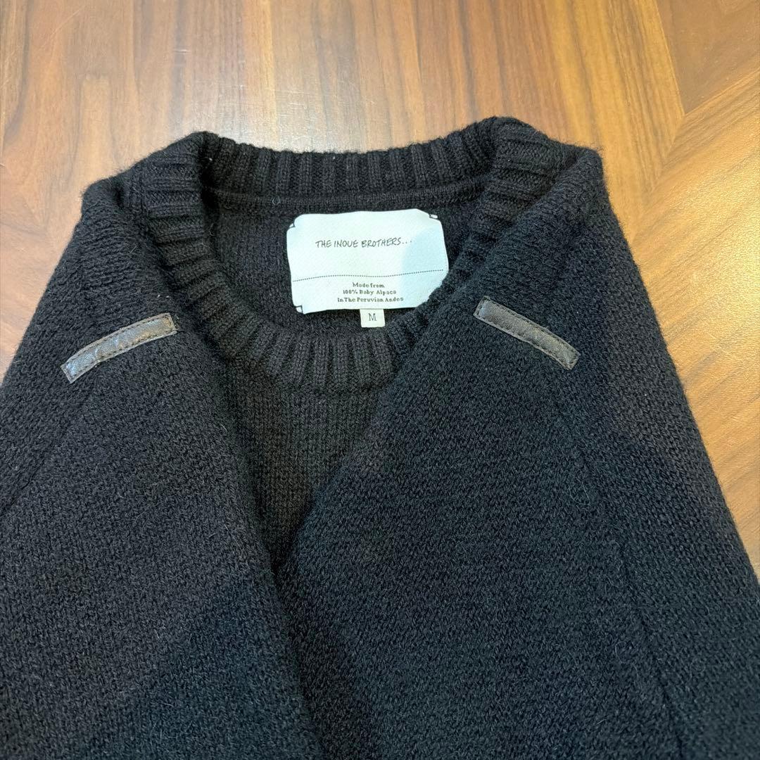 ザイノウエブラザーズ　セーター BLACK サイズM Babyアルパカ100%