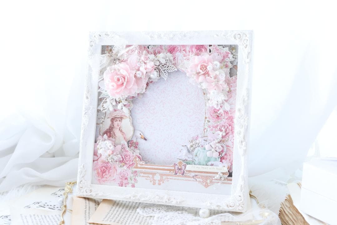 *。゜With love ゜。*　スクラップブッキング♡フォトフレーム♡完成品