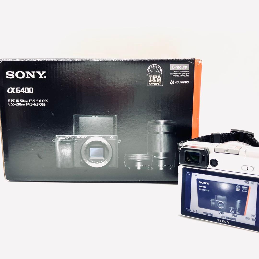 ぽ　SONY ILCE-6400 シルバー　望遠ダブルレンズキット