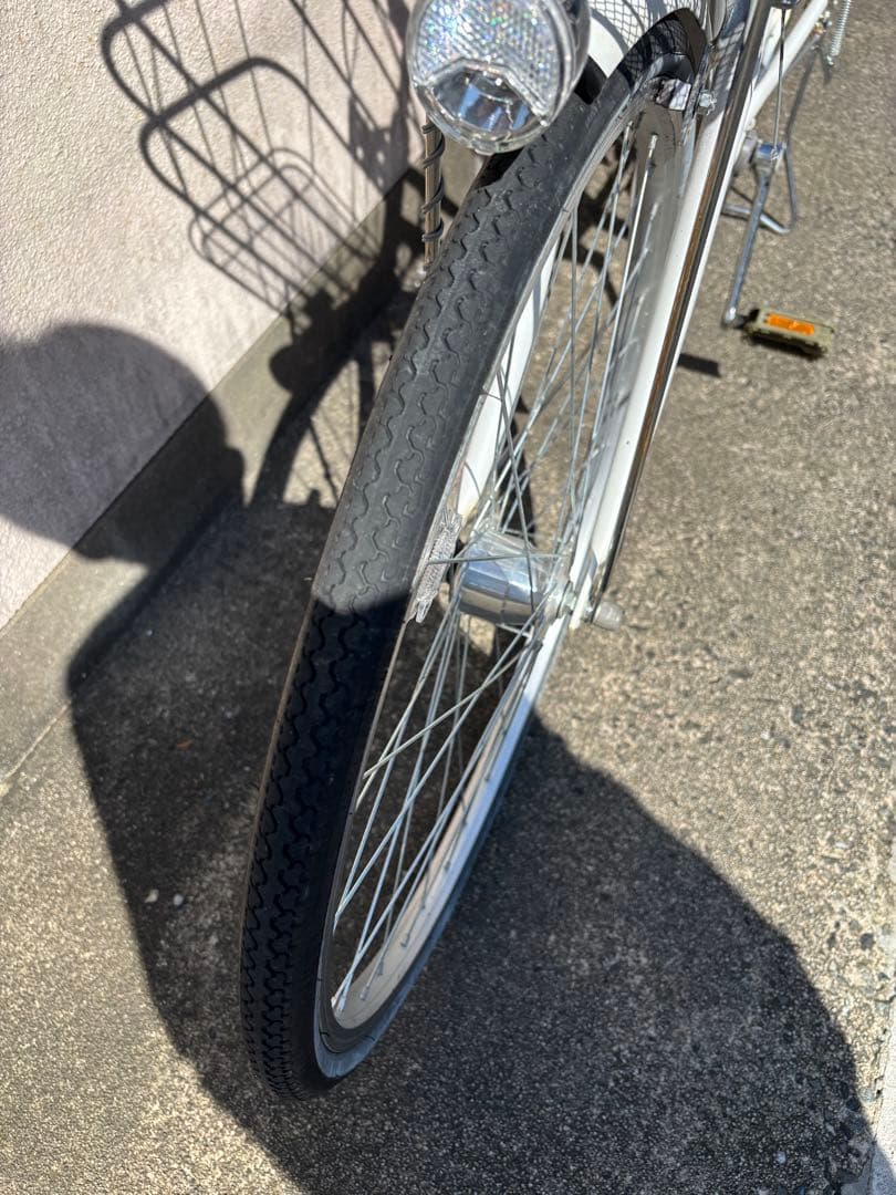 自転車　シティサイクル　白　26インチ　子ども　【福岡市直接受け取り希望】