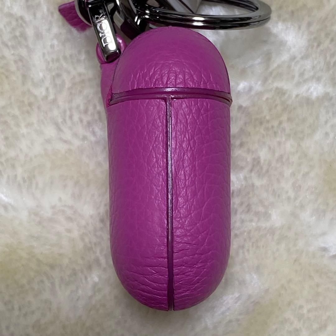 新品保管品✨CDディオールAirPodsケース　ピンクレザー　ロゴ　箱&袋付き