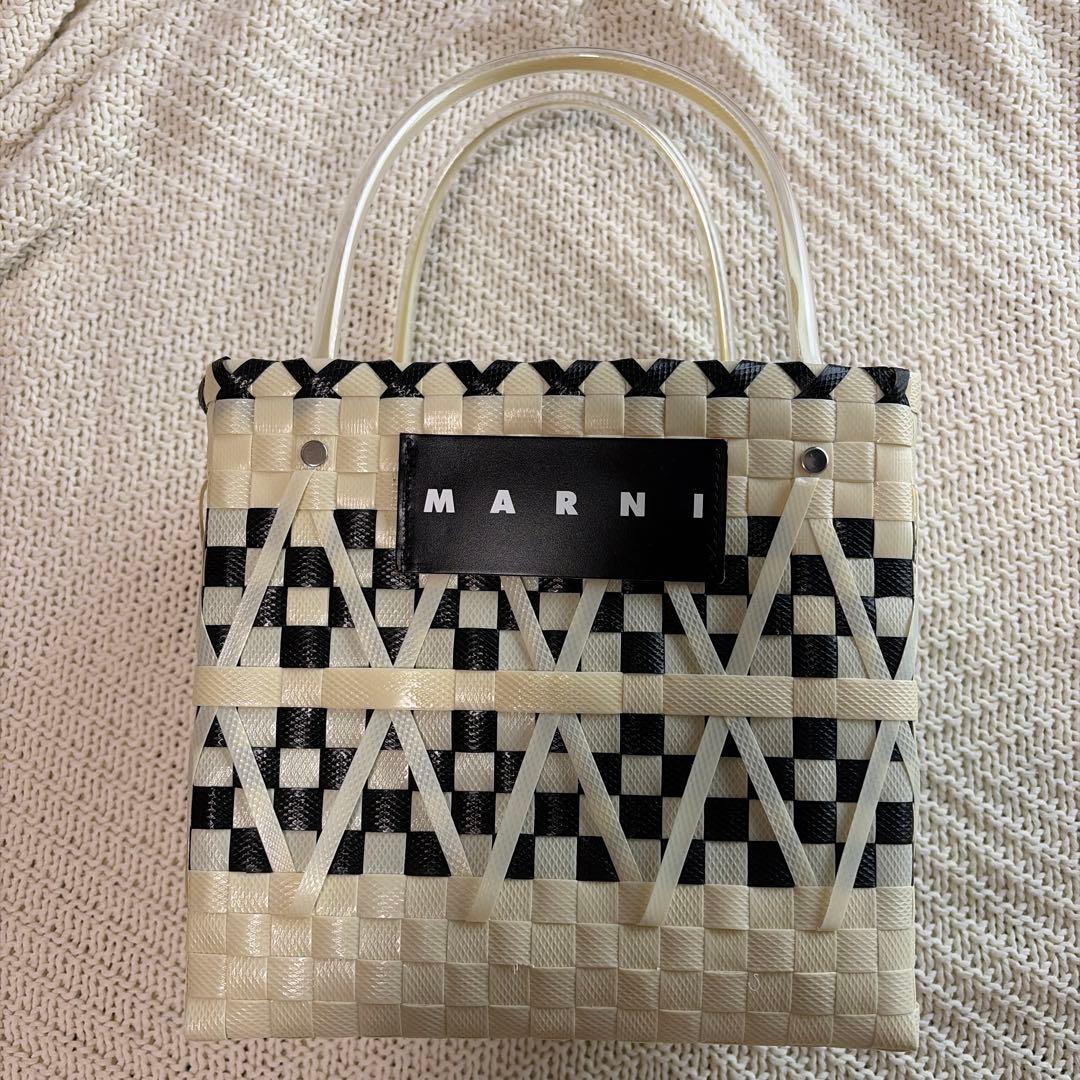 kikirara 様MARNI MARKETチェック柄 かごバッグ