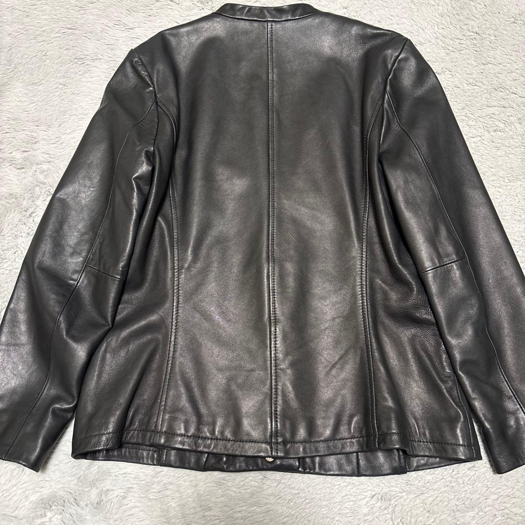 LAUTREAMONT 本革　ラム　レザージャケット　ノーカラー　襟無　Lサイズ