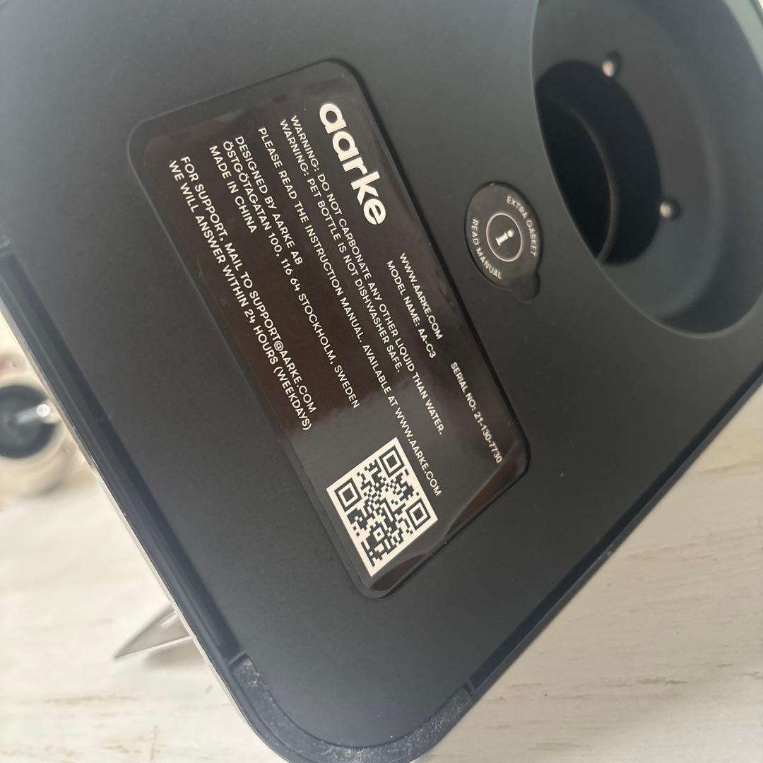 aarke アールケ　カーボネーター3 スチールシルバー　ガスシリンダー付き