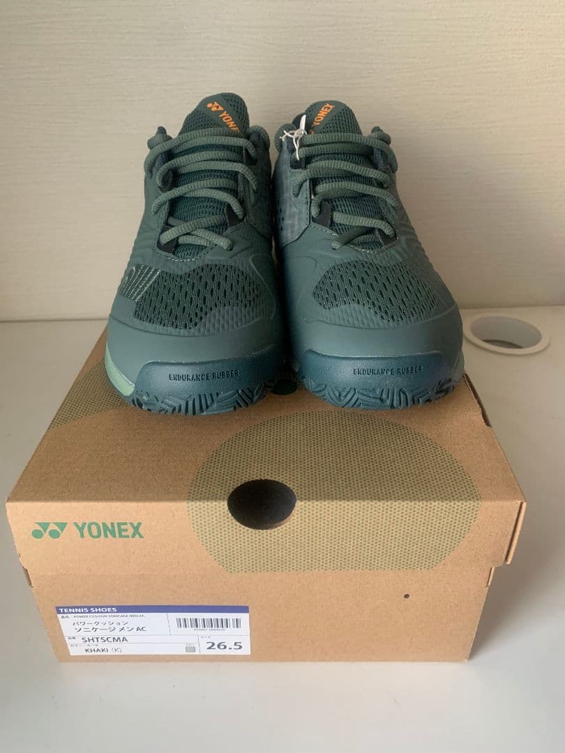 YONEX テニスシューズ 26.5cm カーキ　パワークッションソニケージ
