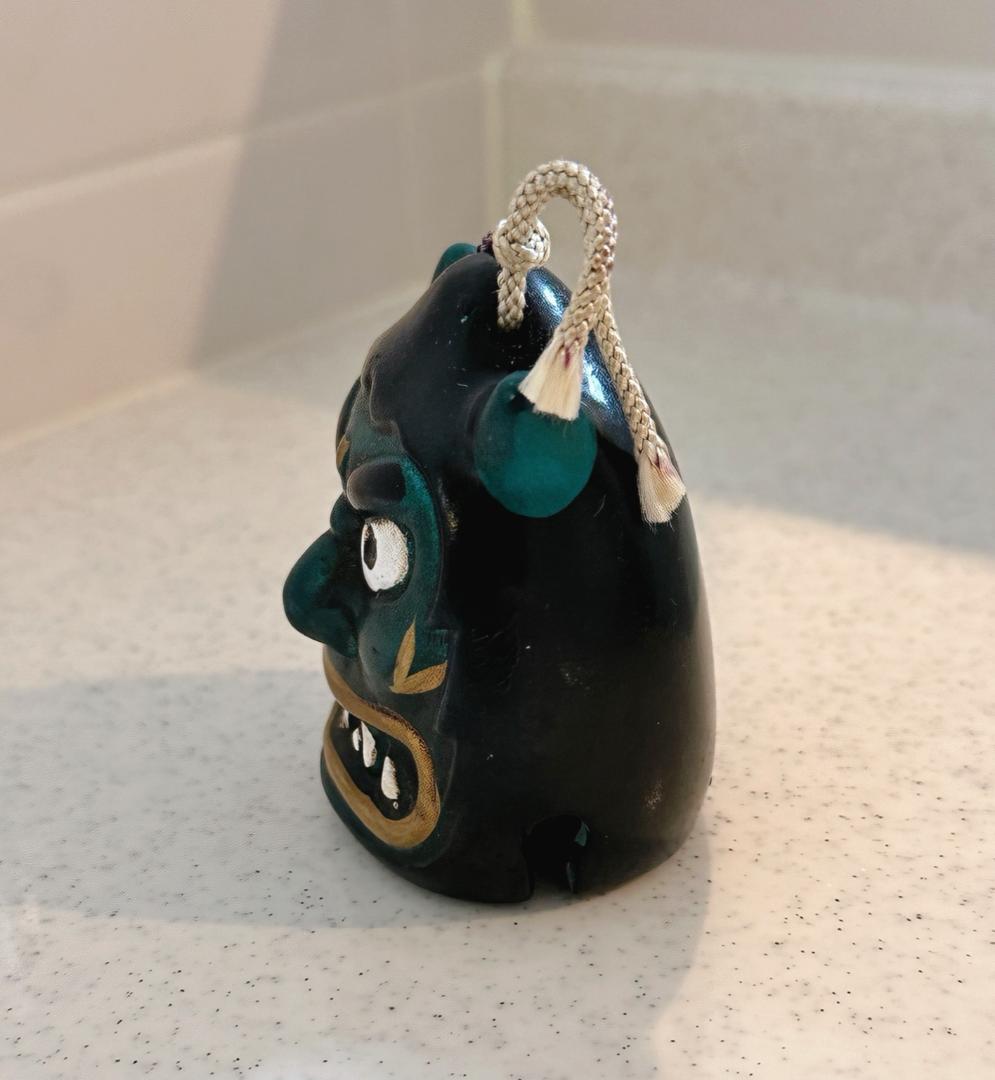【不気味な守護】龍王峡 鬼の土鈴／魔除け・一点物・骨董品・ヴィンテージ郷土玩具