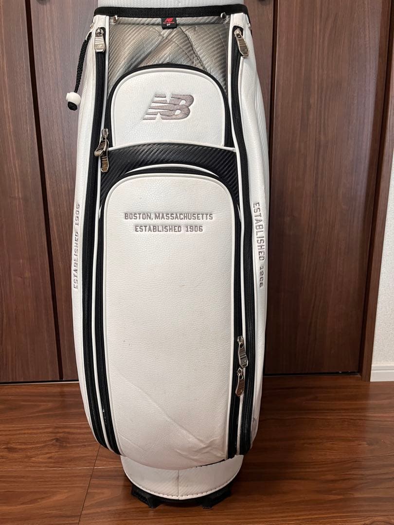 松ちゃんnew balance ゴルフバッグ ホワイト