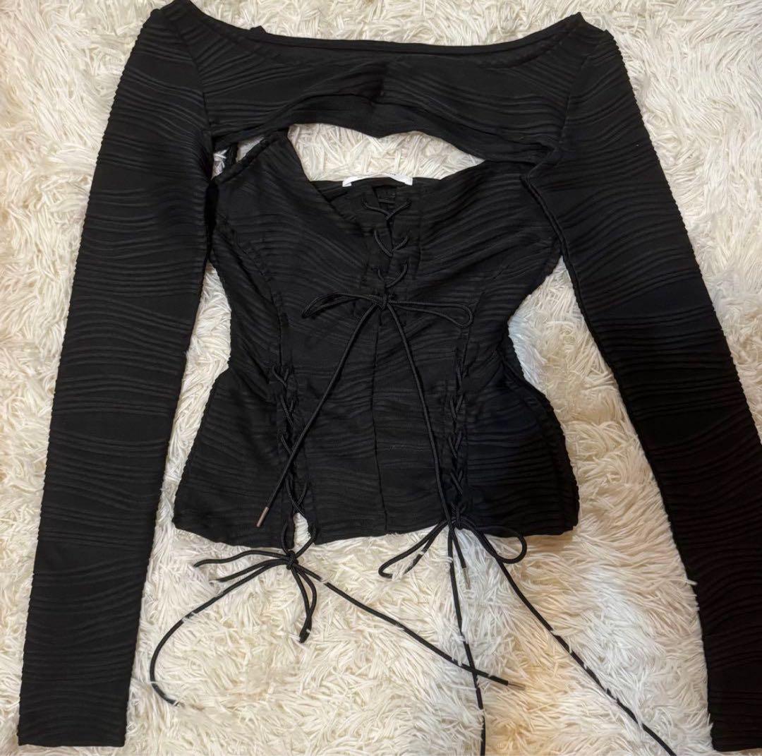 トップス Melt the lady lace up layered corset