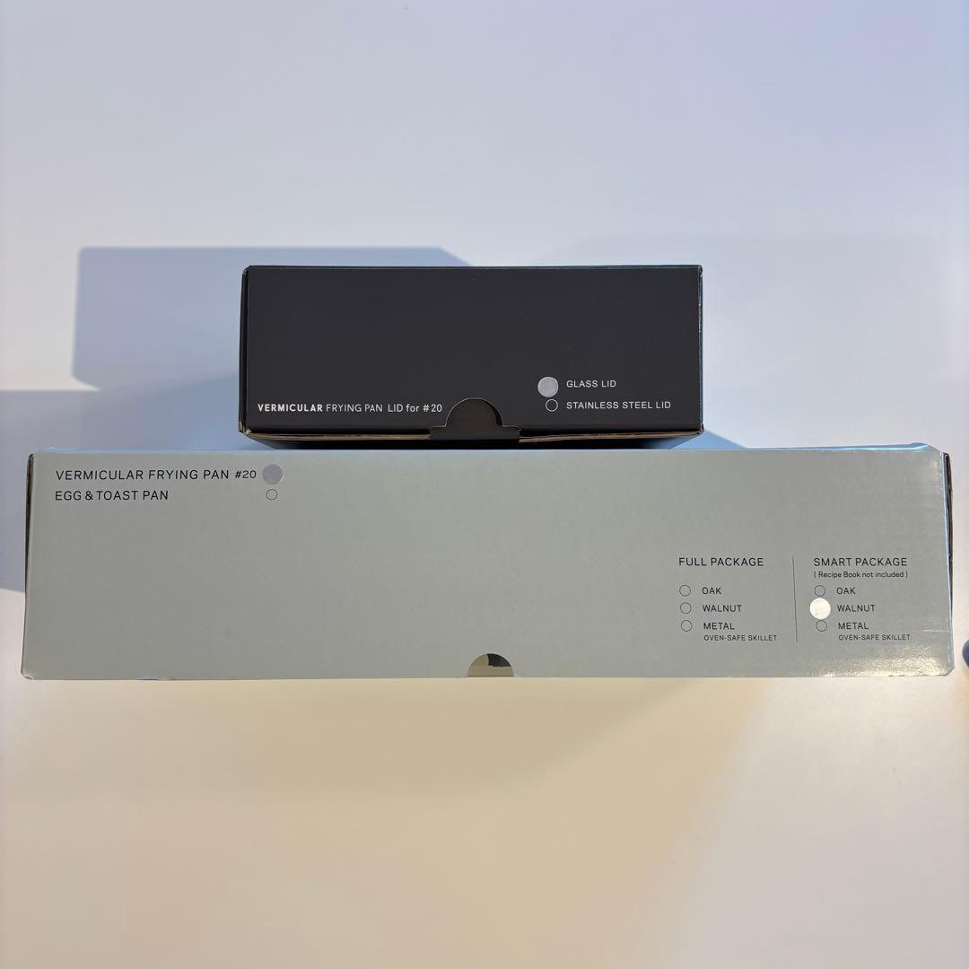 バーミキュラ フライパン ガラス 20cm　ガラスリッドセット　ウォールナット