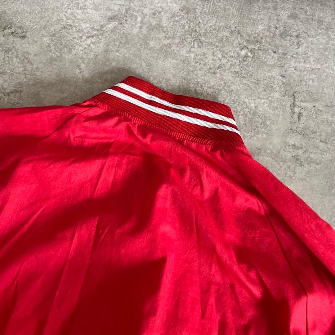 80s シンシナティレッズ スタジャン L ナイロン/RED