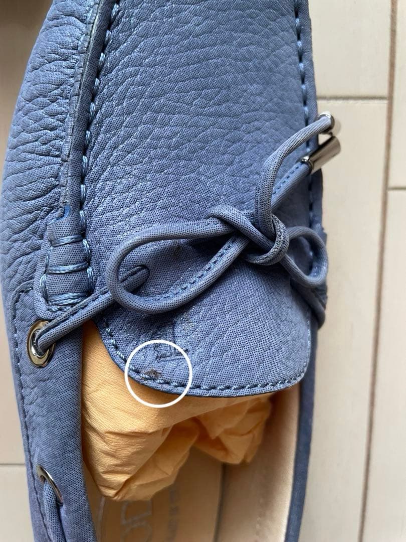 たぶちゃん　TOD'S ブルーレザー ローファー