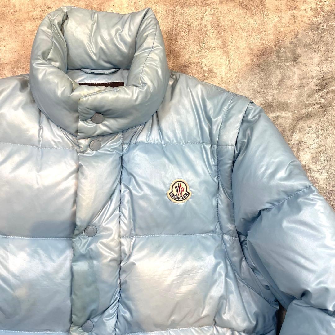 MONCLER モンクレール 2WAY ダウンジャケット ブルー 袖着脱可能
