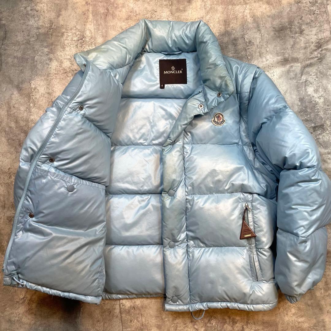 MONCLER モンクレール 2WAY ダウンジャケット ブルー 袖着脱可能