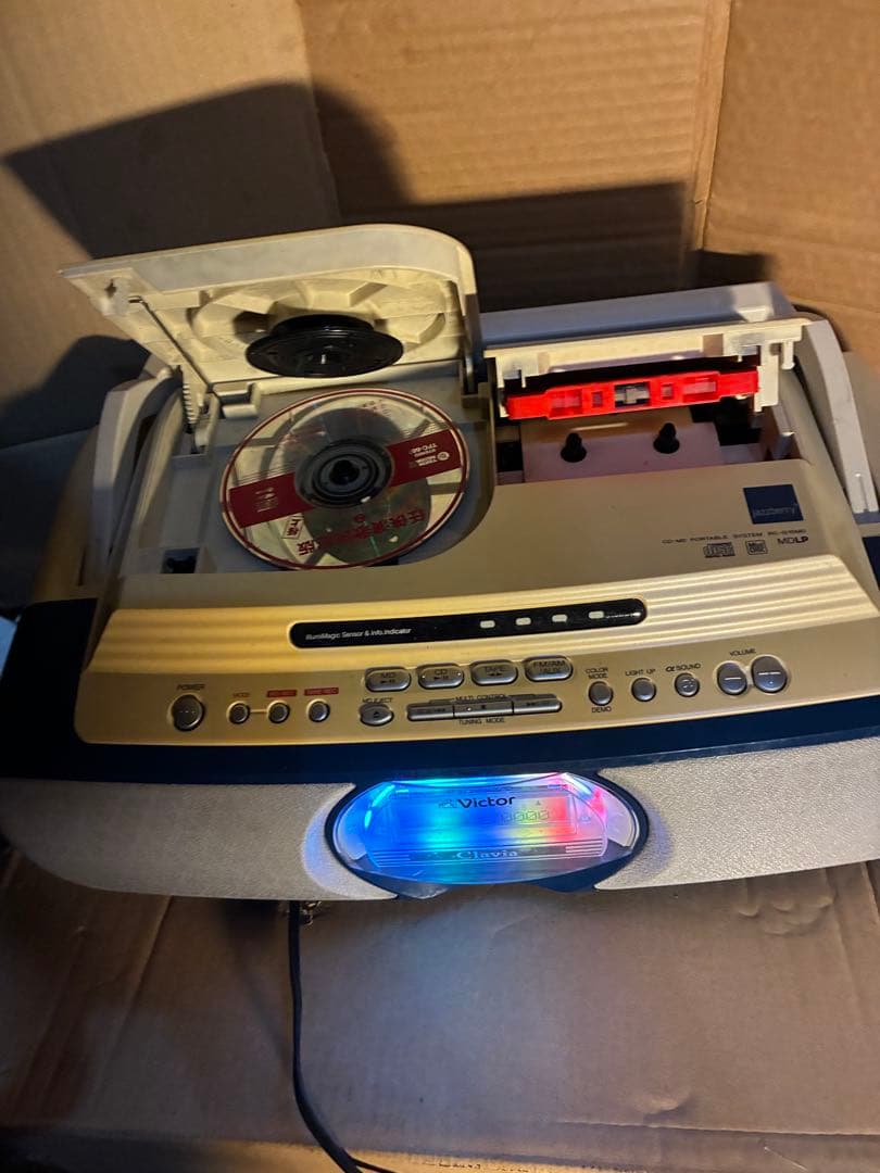 ビクターJVC　RC-G1MD-W CD-MDポータブルシステム　Clavia