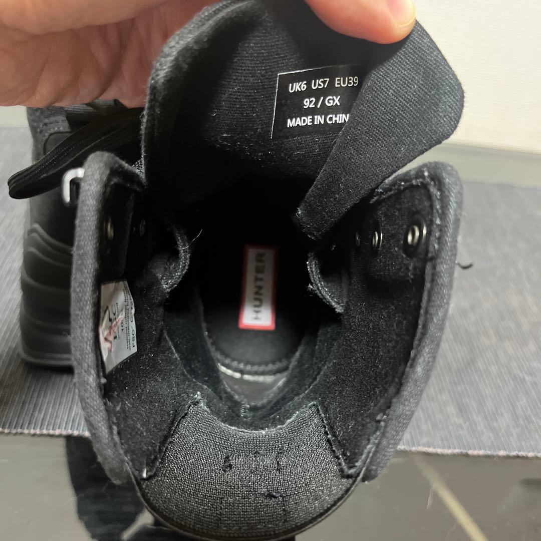 極美品！HUNTER エクスプローラーブーツ　レインブーツ　厚底　雨の日OK